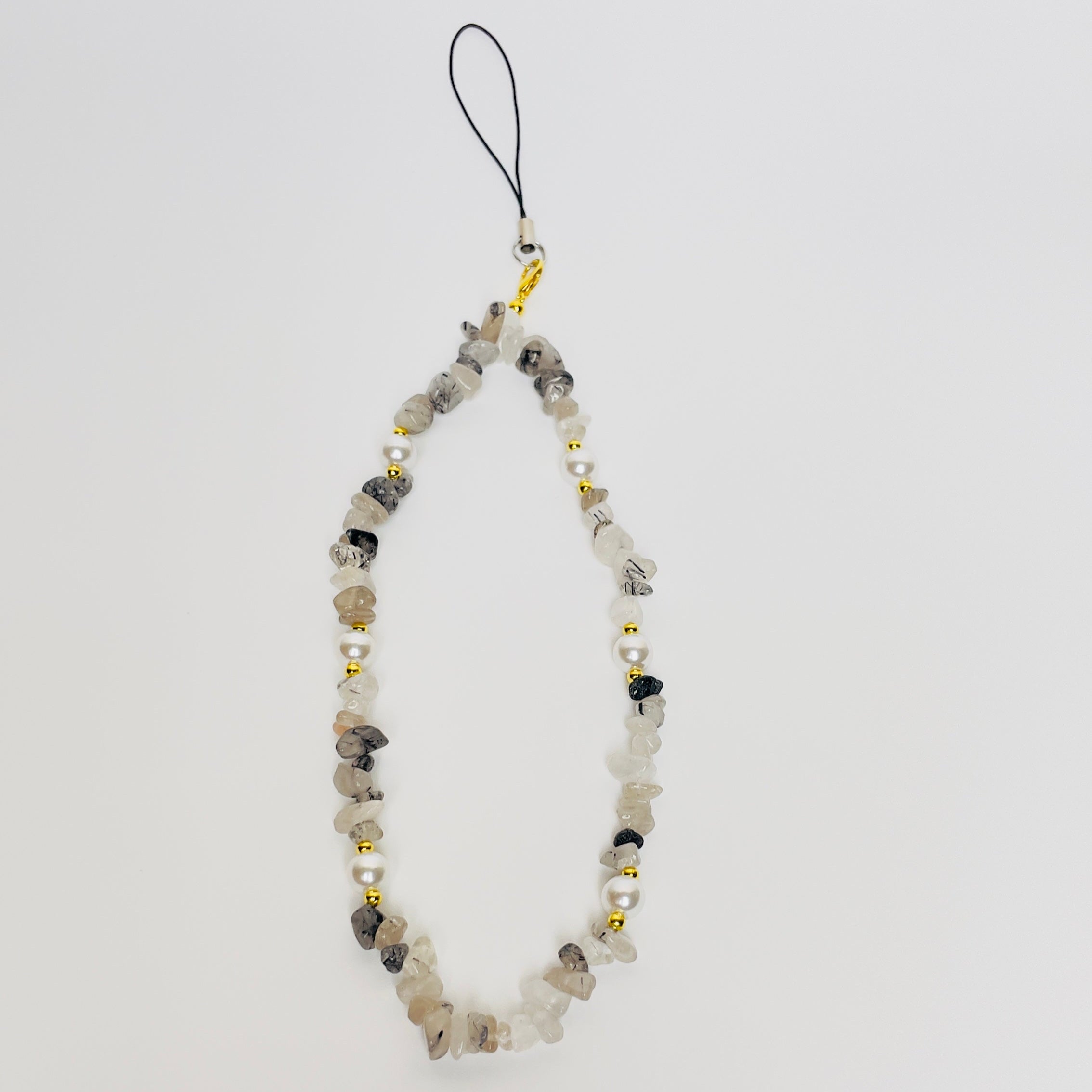 Monochrome Stone Phone Charm
