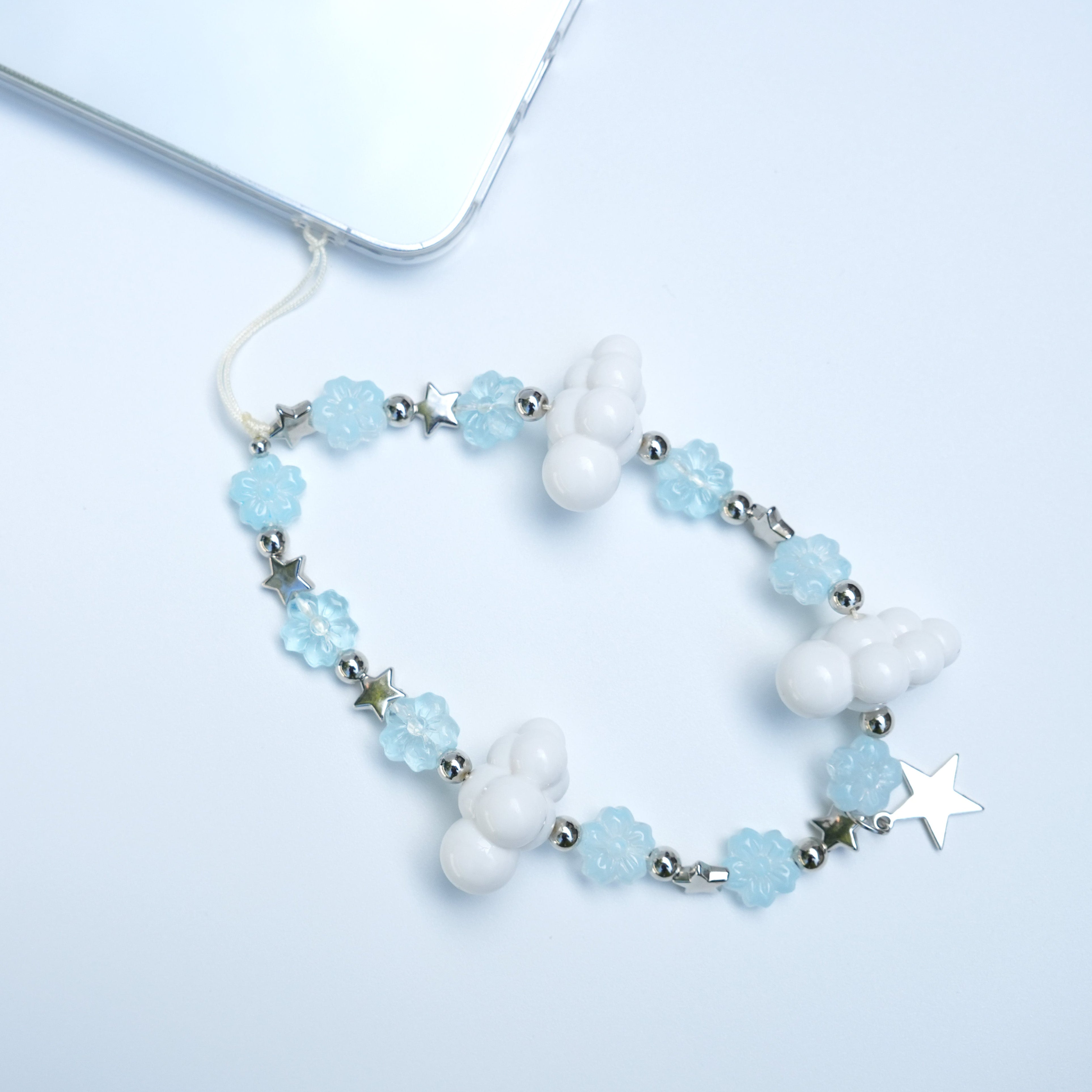 Blue Blossom Cloud Phone Charm