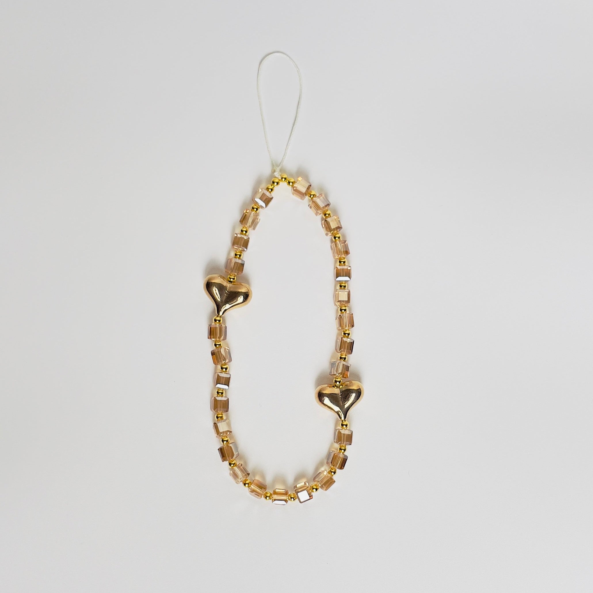 Golden Heart Phone Charm