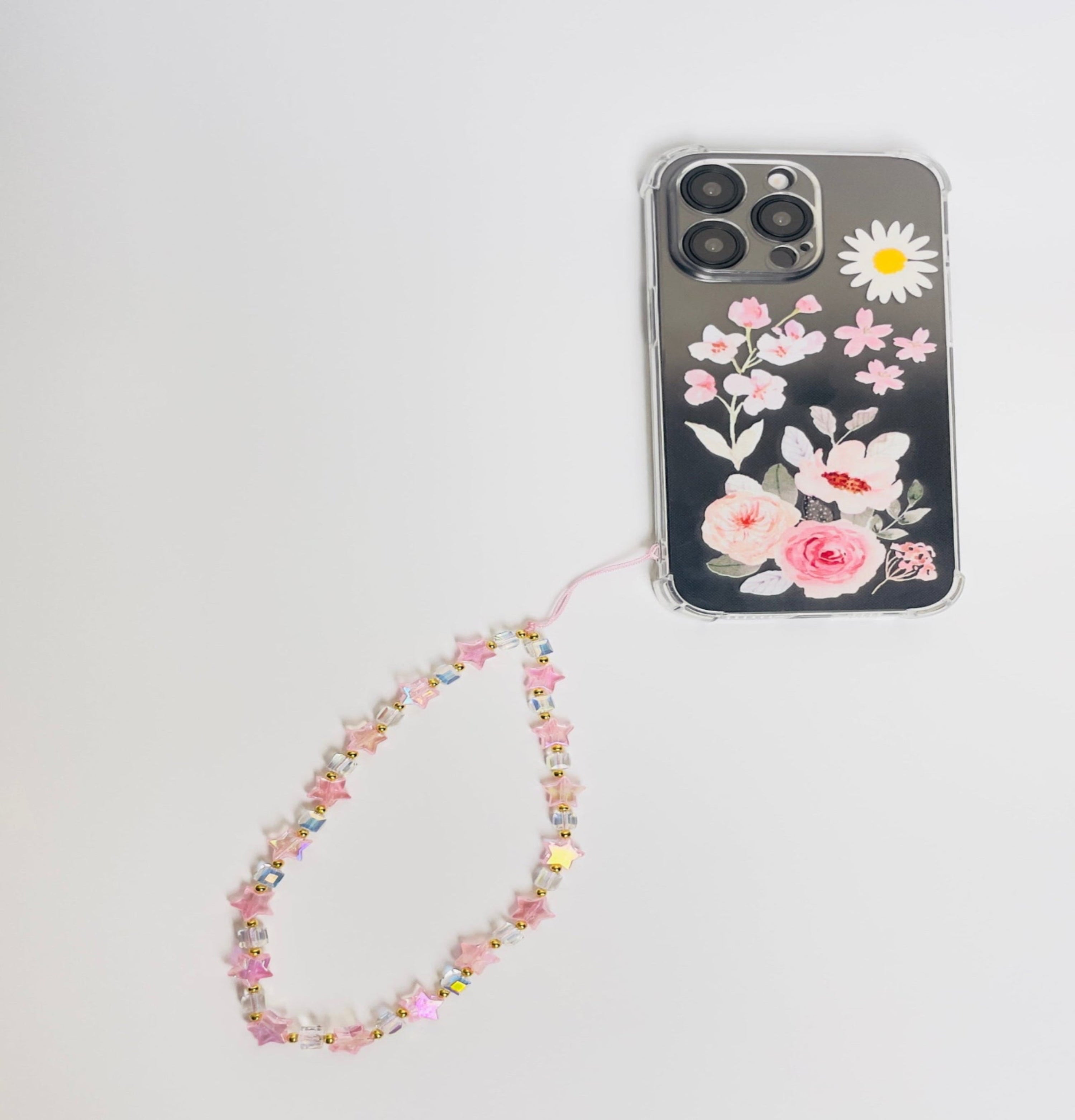 Pentagram Crystal Phone Charm