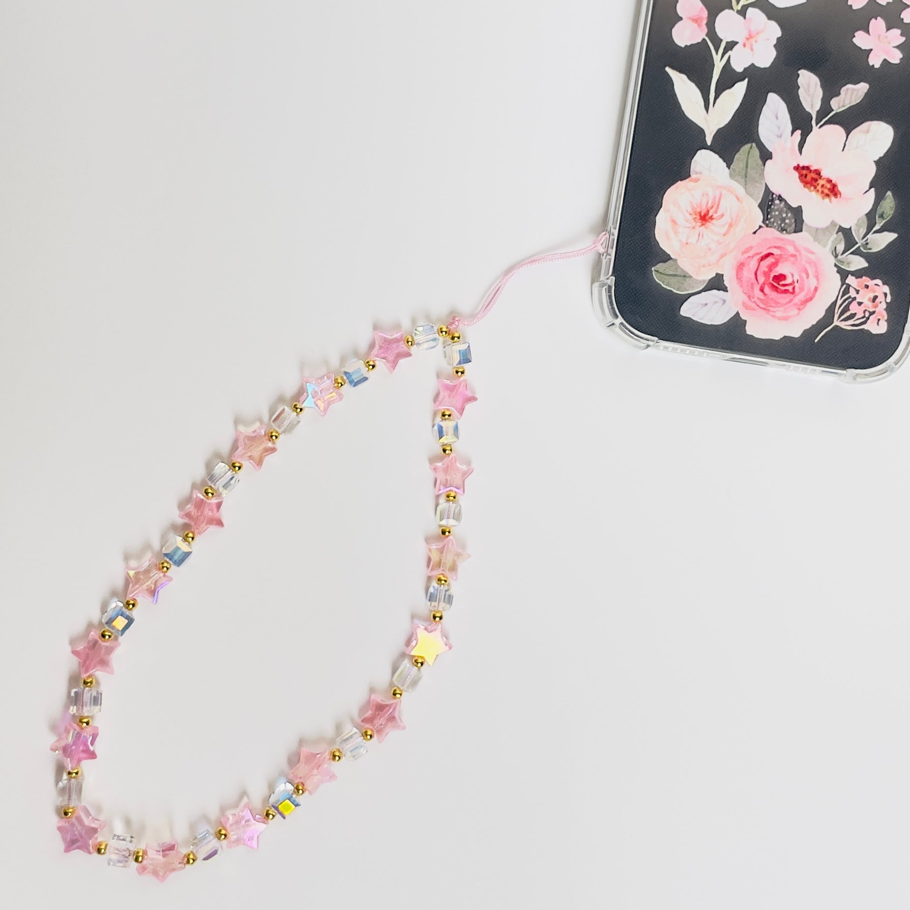 Pentagram Crystal Phone Charm