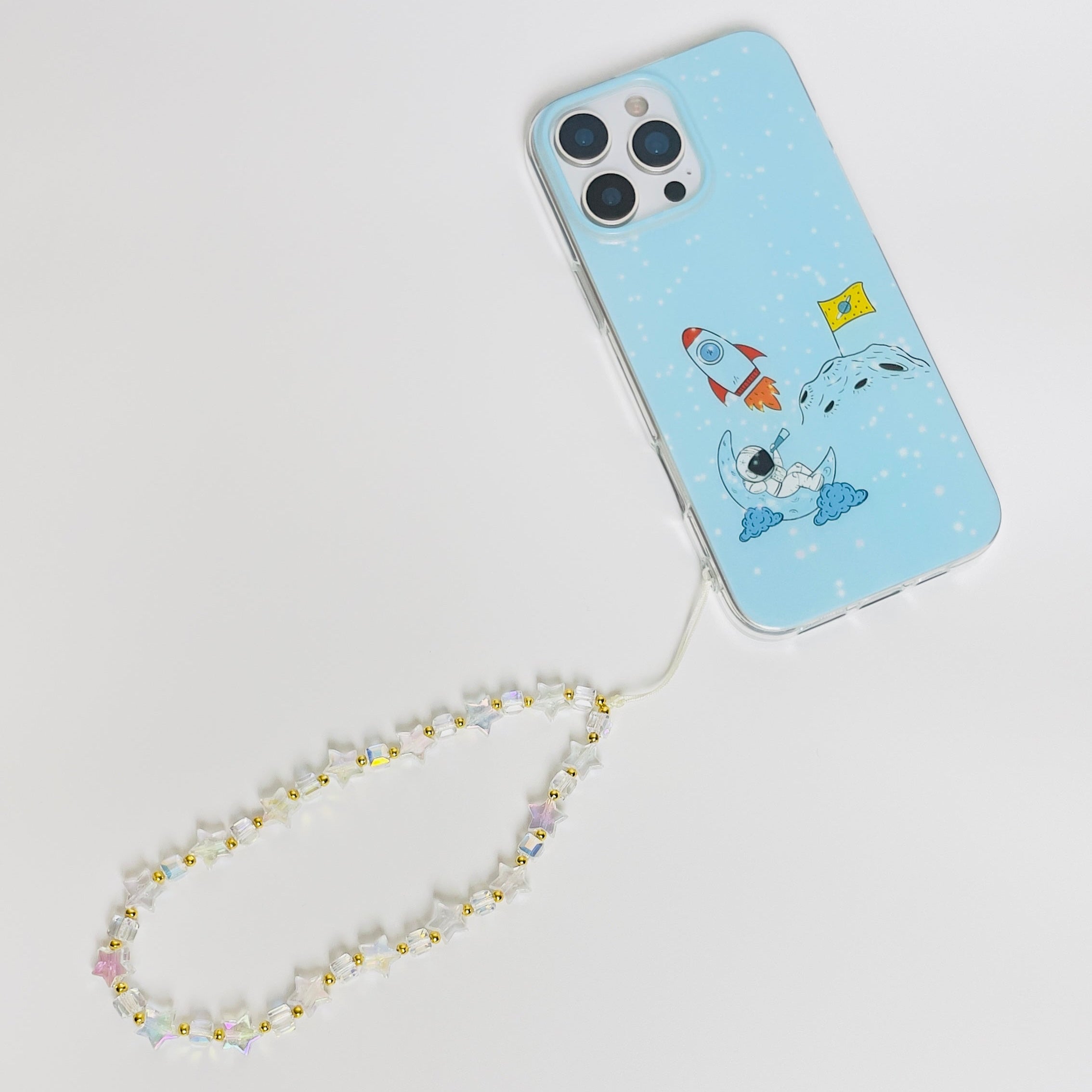 Pentagram Crystal Phone Charm